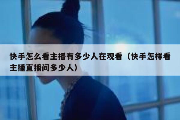 快手怎么看主播有多少人在观看（快手怎样看主播直播间多少人） 第1张