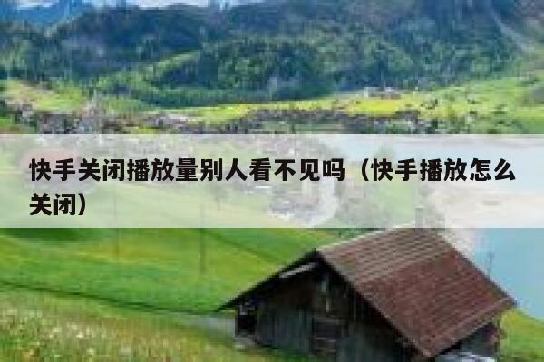 快手关闭播放量别人看不见吗（快手播放怎么关闭） 第1张