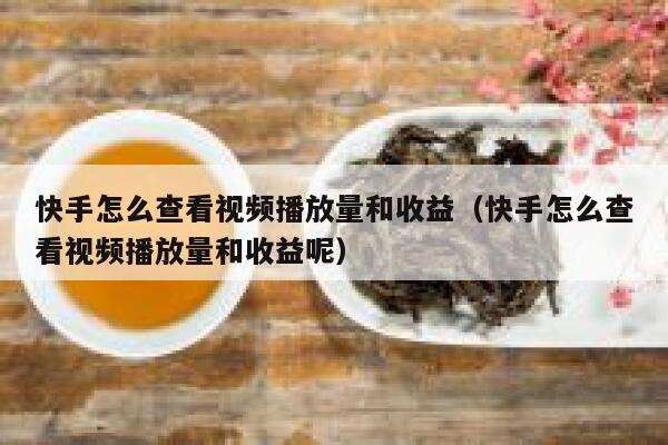 快手怎么查看视频播放量和收益（快手怎么查看视频播放量和收益呢） 第1张
