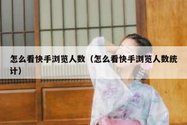 怎么看快手浏览人数（怎么看快手浏览人数统计） 第1张