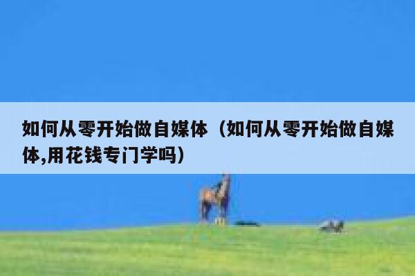 如何从零开始做自媒体（如何从零开始做自媒体,用花钱专门学吗） 第1张