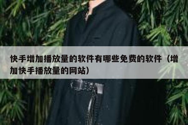 快手增加播放量的软件有哪些免费的软件（增加快手播放量的网站） 第1张