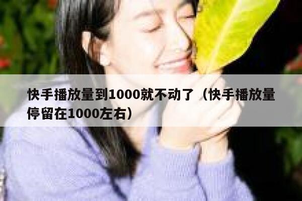 快手播放量到1000就不动了（快手播放量停留在1000左右） 第1张