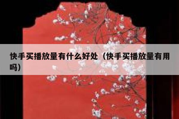 快手买播放量有什么好处（快手买播放量有用吗） 第1张