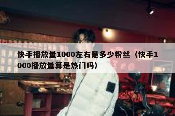 快手播放量1000左右是多少粉丝（快手1000播放量算是热门吗） 第1张