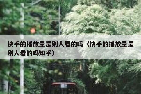 快手的播放量是别人看的吗（快手的播放量是别人看的吗知乎） 第1张