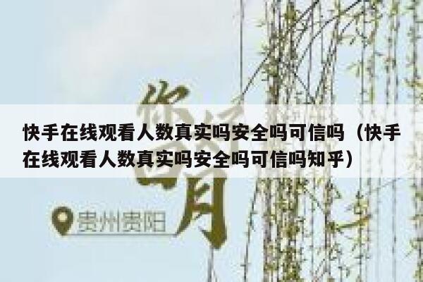 快手在线观看人数真实吗安全吗可信吗（快手在线观看人数真实吗安全吗可信吗知乎） 第1张