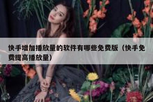 快手增加播放量的软件有哪些免费版（快手免费提高播放量） 第1张