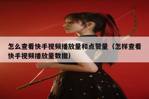 怎么查看快手视频播放量和点赞量（怎样查看快手视频播放量数据） 第1张