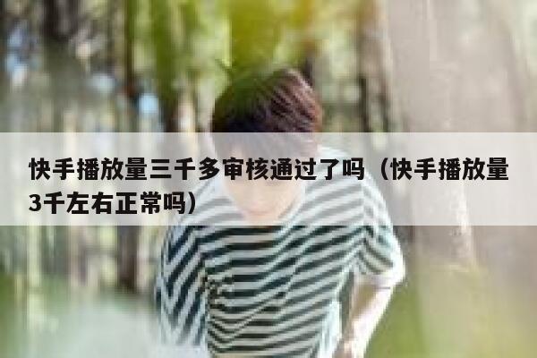 快手播放量三千多审核通过了吗（快手播放量3千左右正常吗） 第1张