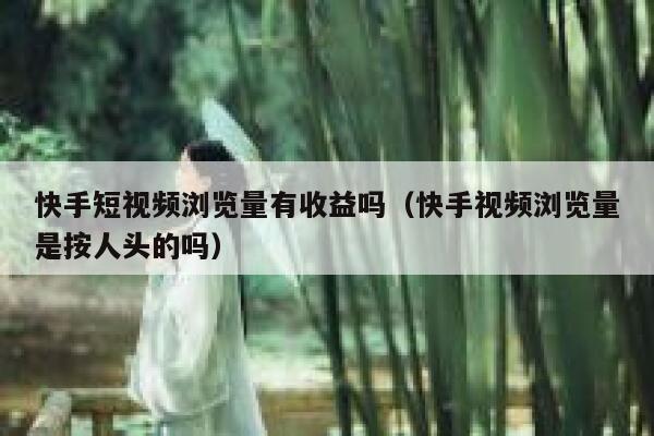 快手短视频浏览量有收益吗（快手视频浏览量是按人头的吗） 第1张
