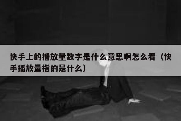 快手上的播放量数字是什么意思啊怎么看（快手播放量指的是什么） 第1张