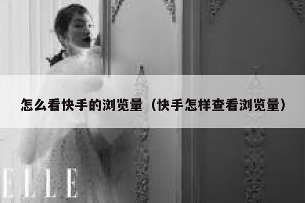 怎么看快手的浏览量（快手怎样查看浏览量） 第1张