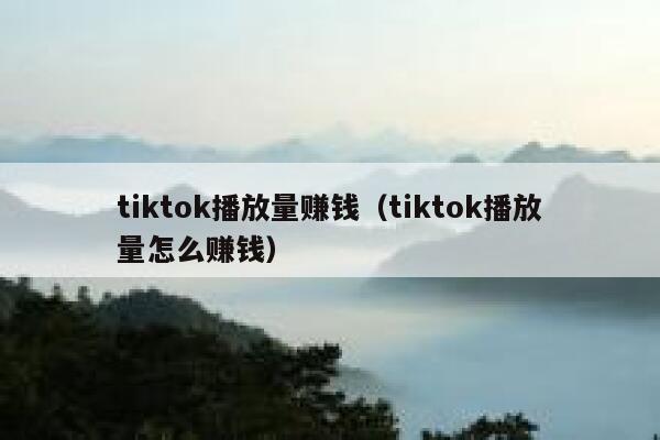 tiktok播放量赚钱（tiktok播放量怎么赚钱） 第1张