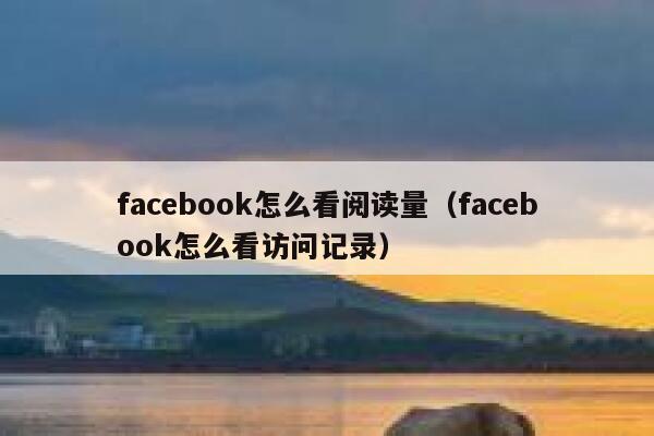 facebook怎么看阅读量（facebook怎么看访问记录） 第1张
