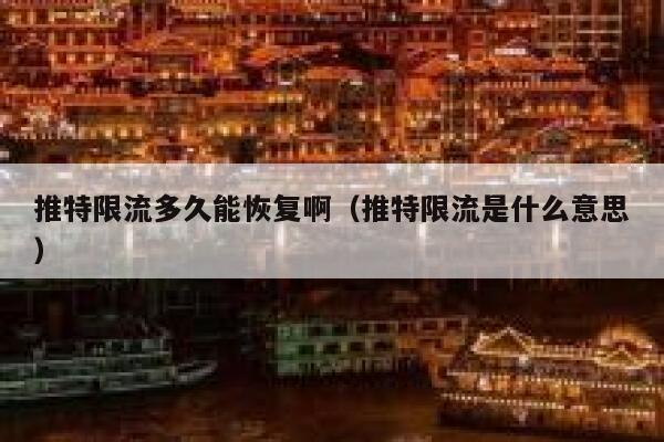 推特限流多久能恢复啊（推特限流是什么意思） 第1张
