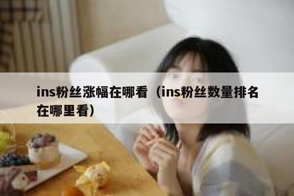 ins粉丝涨幅在哪看（ins粉丝数量排名在哪里看） 第1张