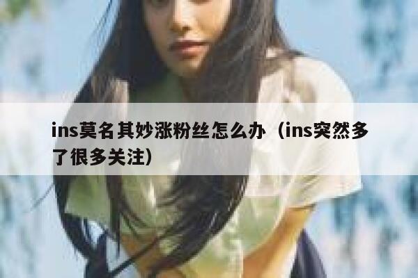 ins莫名其妙涨粉丝怎么办（ins突然多了很多关注） 第1张
