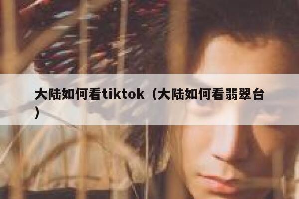 大陆如何看tiktok（大陆如何看翡翠台） 第1张