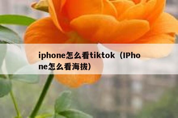 iphone怎么看tiktok(IPhone怎么看海拔) 第1张 iphone怎么看tiktok(IPhone怎么看海拔) 第1张