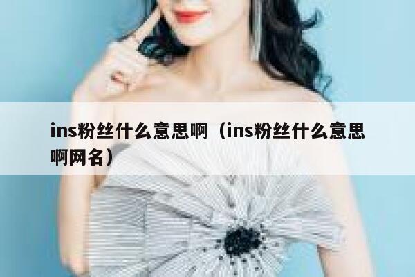ins粉丝什么意思啊（ins粉丝什么意思啊网名） 第1张