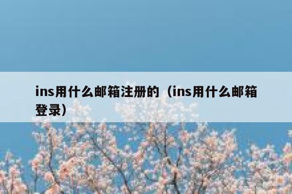 ins用什么邮箱注册的(ins用什么邮箱登录) 第1张 ins用什么邮箱注册的(ins用什么邮箱登录) 第1张