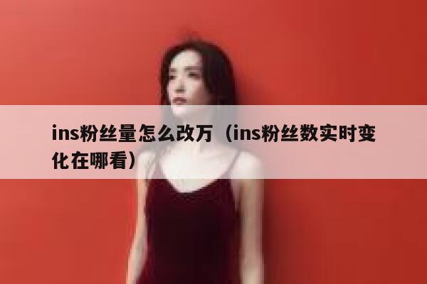 ins粉丝量怎么改万（ins粉丝数实时变化在哪看） 第1张