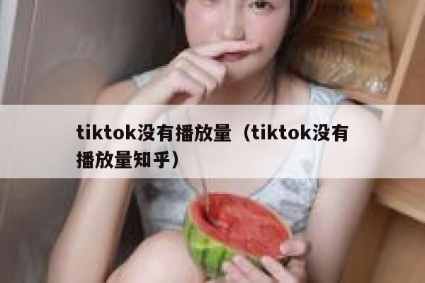 tiktok没有播放量（tiktok没有播放量知乎） 第1张