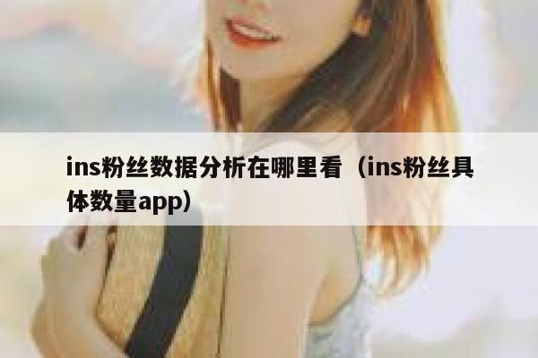 ins粉丝数据分析在哪里看（ins粉丝具体数量app） 第1张