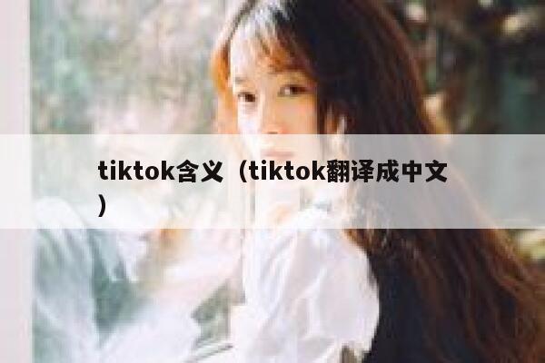 tiktok含义（tiktok翻译成中文） 第1张