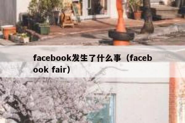 facebook发生了什么事（facebook fair） 第1张