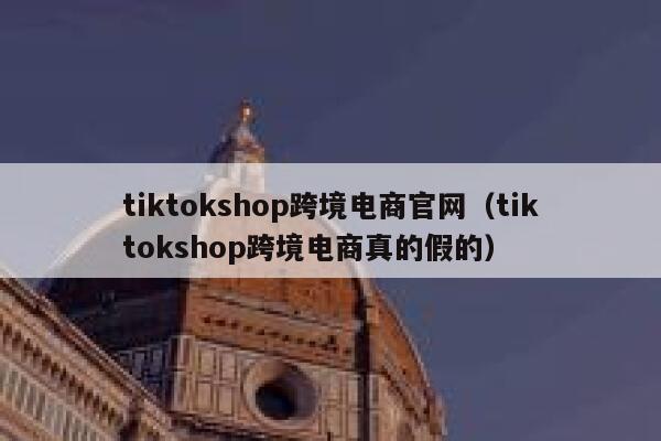 tiktokshop跨境电商官网（tiktokshop跨境电商真的假的） 第1张
