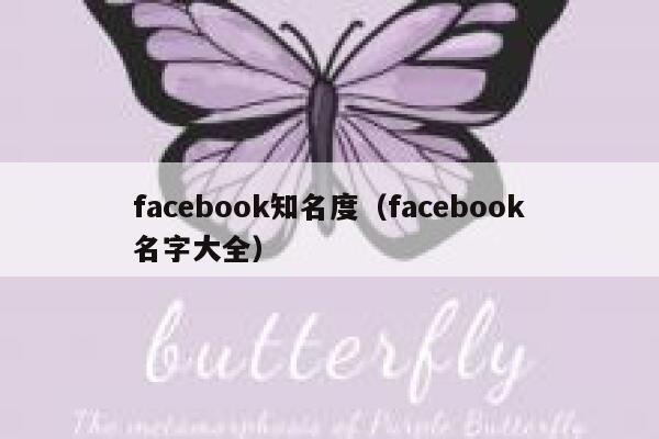 facebook知名度（facebook名字大全） 第1张