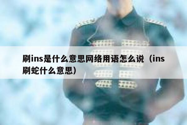刷ins是什么意思网络用语怎么说(ins刷蛇什么意思) 第1张 刷ins是什么意思网络用语怎么说(ins刷蛇什么意思) 第1张