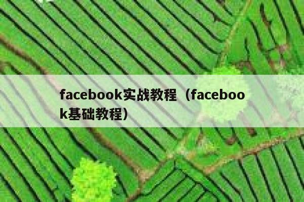 facebook实战教程（facebook基础教程） 第1张