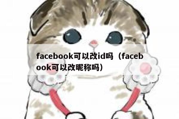 facebook可以改id吗（facebook可以改昵称吗） 第1张