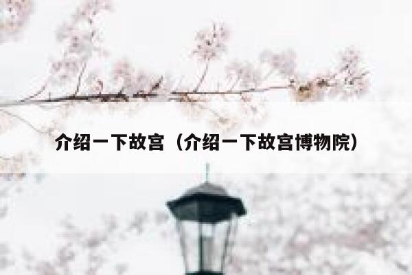 介绍一下故宫（介绍一下故宫博物院） 第1张