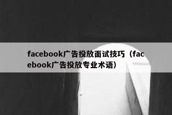 facebook广告投放面试技巧(facebook广告投放专业术语) 第1张 facebook广告投放面试技巧(facebook广告投放专业术语) 第1张