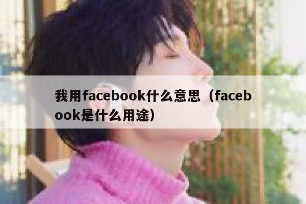 我用facebook什么意思（facebook是什么用途） 第1张