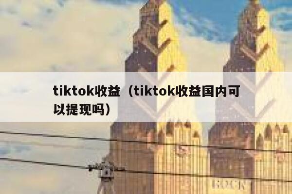 tiktok收益（tiktok收益国内可以提现吗） 第1张