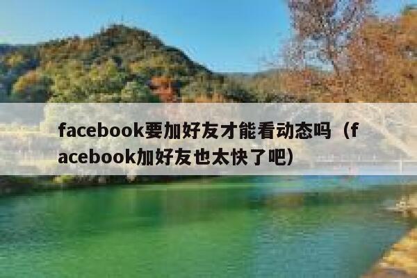 facebook要加好友才能看动态吗(facebook加好友也太快了吧) 第1张 facebook要加好友才能看动态吗(facebook加好友也太快了吧) 第1张
