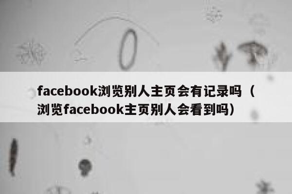 facebook浏览别人主页会有记录吗(浏览facebook主页别人会看到吗) 第1张 facebook浏览别人主页会有记录吗(浏览facebook主页别人会看到吗) 第1张