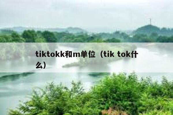 tiktokk和m单位（tik tok什么） 第1张