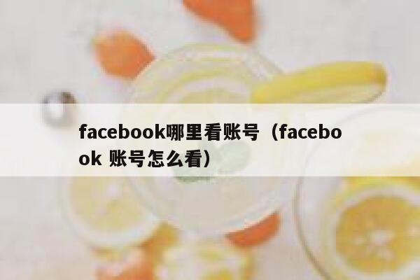 facebook哪里看账号(facebook 账号怎么看) 第1张 facebook哪里看账号(facebook 账号怎么看) 第1张