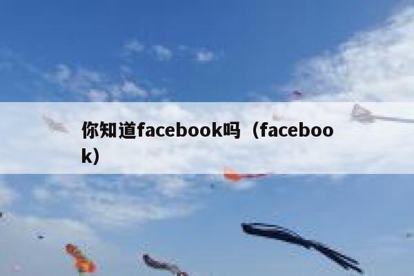 你知道facebook吗(facebook) 第1张 你知道facebook吗(facebook) 第1张