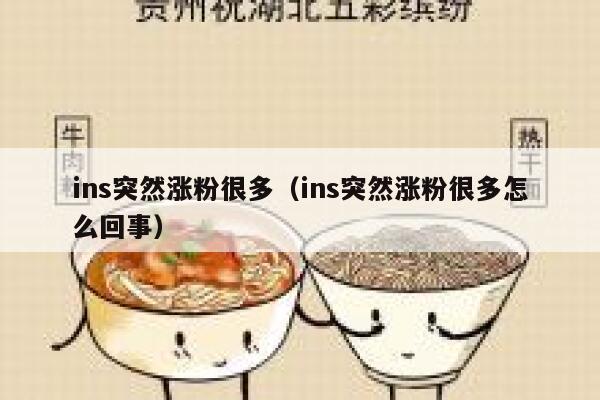 ins突然涨粉很多（ins突然涨粉很多怎么回事） 第1张