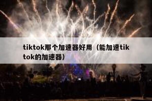 tiktok那个加速器好用（能加速tiktok的加速器） 第1张