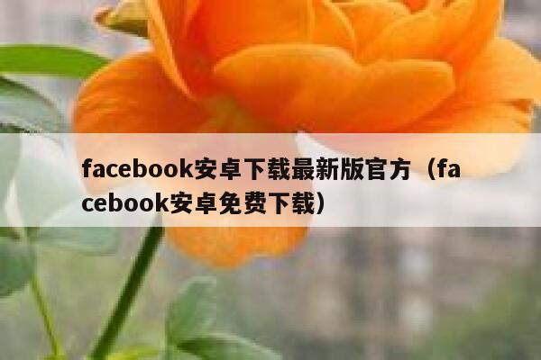 facebook安卓下载最新版官方(facebook安卓免费下载) 第1张 facebook安卓下载最新版官方(facebook安卓免费下载) 第1张