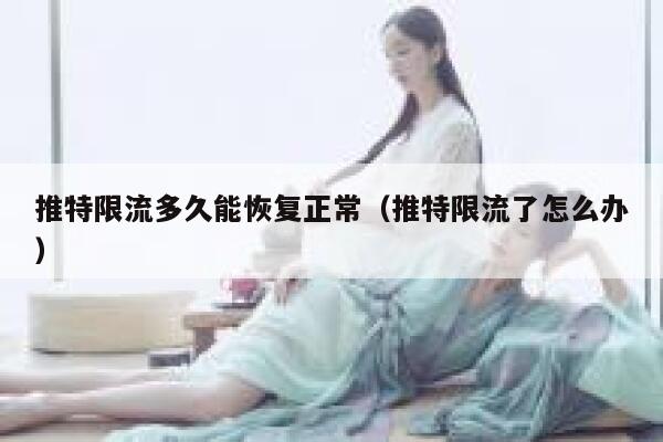 推特限流多久能恢复正常(推特限流了怎么办) 第1张 推特限流多久能恢复正常(推特限流了怎么办) 第1张