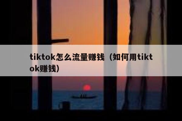 tiktok怎么流量赚钱(如何用tiktok赚钱) 第1张 tiktok怎么流量赚钱(如何用tiktok赚钱) 第1张